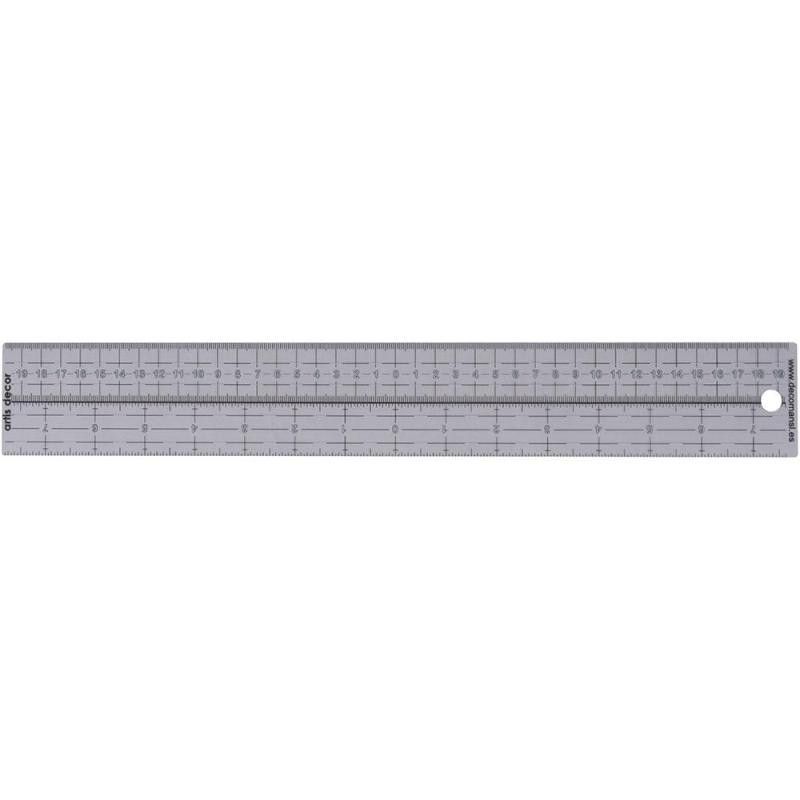 REGLA DE CENTRADO FLEXIBLE TRANSLUCIDA (40CM.)wax