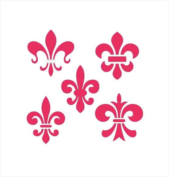 thumbnail image 2 of Fleur De Lis Monogram Stencil | Reusable DIY Letter Template For 2 of 10