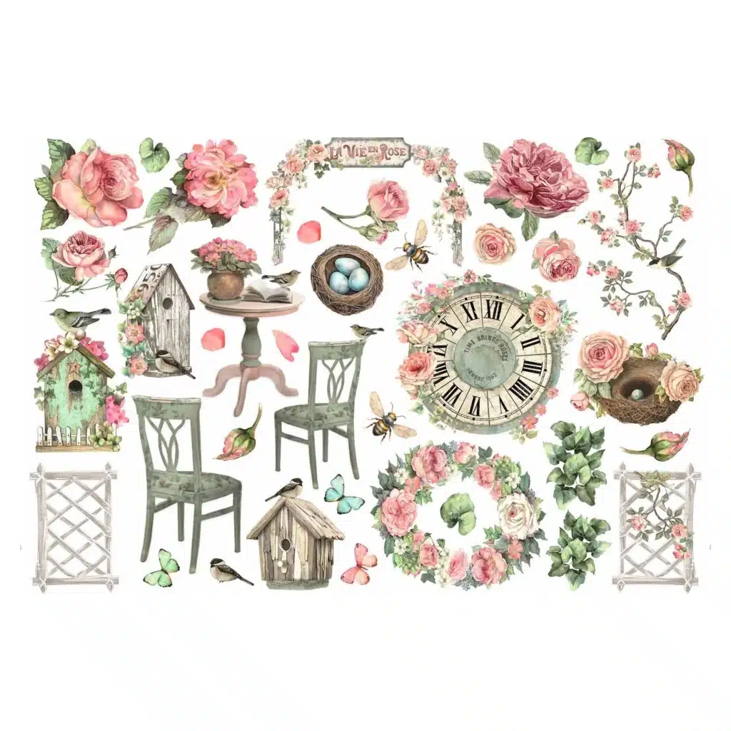 Die-cuts Ephemera Romantic Casa De Rosas Stamperia