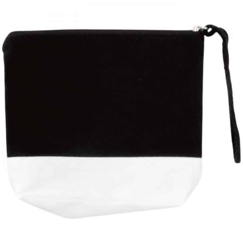 NECESER BICOLOR NEGRO/CRUDO 100% ALGODON 280gr. 23x19x5cm.