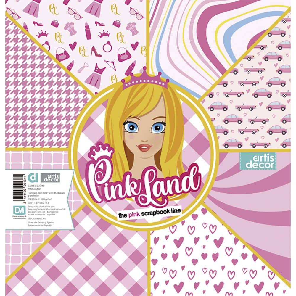 COLECCIÓN PAPEL SCRAP 12X12 ARTIS DECOR Pinkland